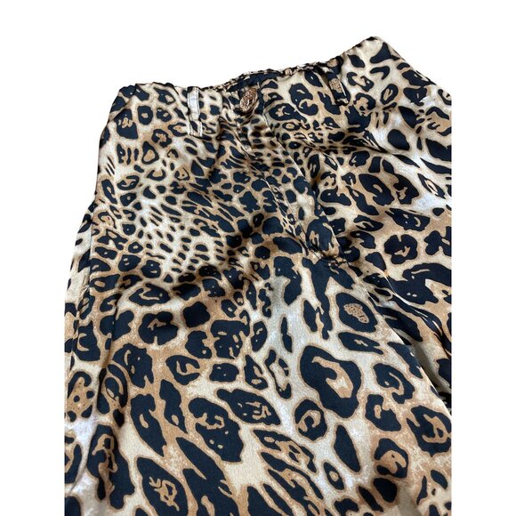 Jagger & Stone Satin Animal Print Wide Leg Pants Size 8 - Picture 2 of 2